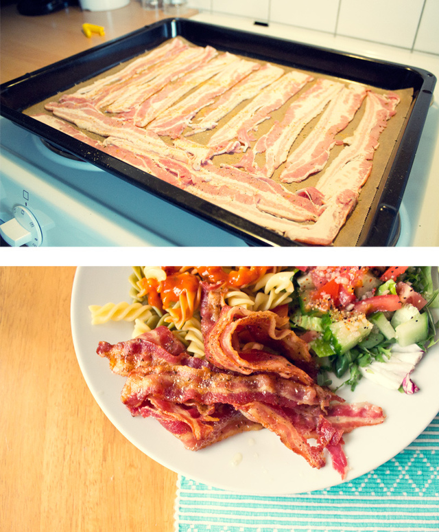 Knaperstekt bacon utan att behöva anstränga sig