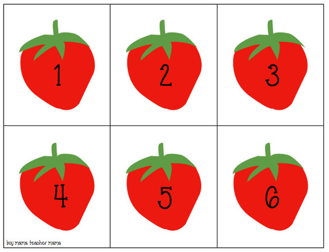 Teacher Mama: FREE Strawberry Counting Cards