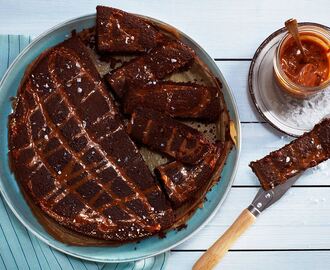 Glutenfri kladdkaka med dulce de leche