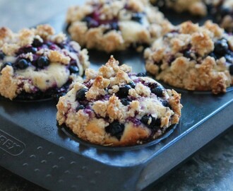 Blåbärsmuffins med crunch