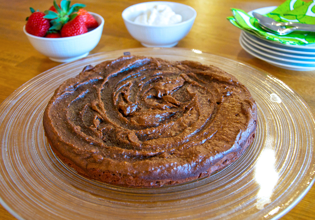 Sockerfri kladdkaka på mandelmjöl