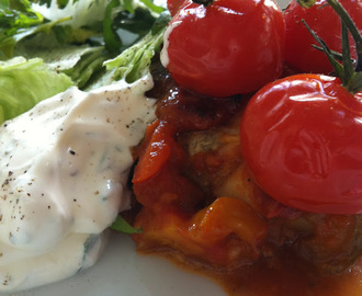 Vegetarisk (och glutenfri) lasagne med dragonsås