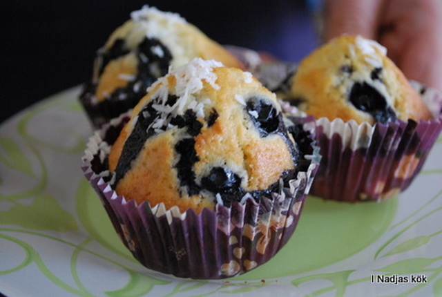 Blåbärsmuffins med kokos