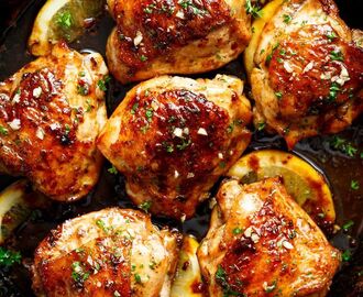 Browned Butter Honey Garlic Chicken is a deliciously simple recipe that has been req… | Easy honey garlic chicken, Honey garlic chicken thighs, Honey garlic chicken