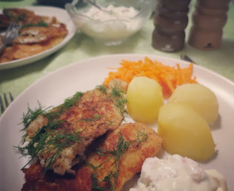 Stekt rödspätta med dill och potatis