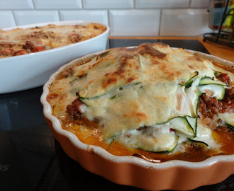 Lasagne med zucchini och aubergine