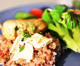 Krämig risotto med Tomat och Chevre