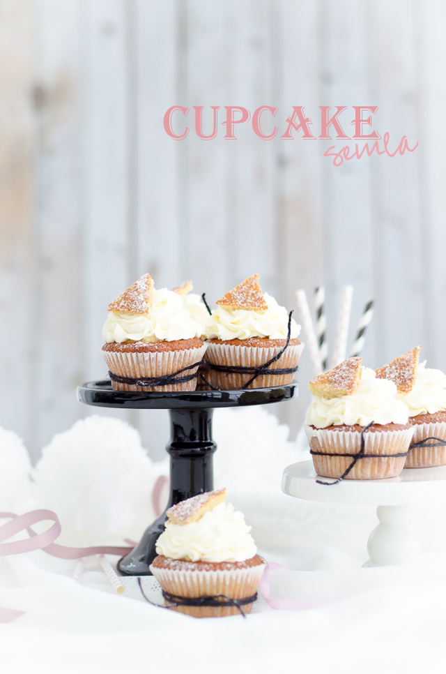 Gluten Free Cupcake Semla (low carb) Glutenfria Cupcakes Semlor