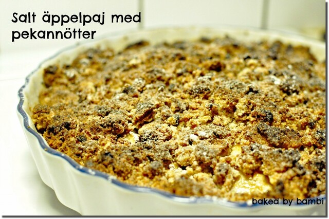 Salt äppelpaj med pekannötter