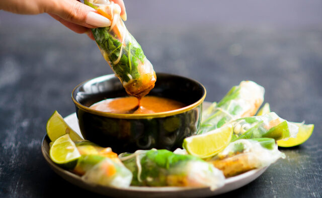 Vietnamesiska vårrullar med kimchi - Vegourmet