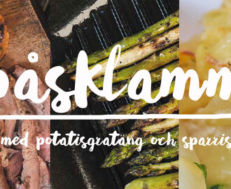 Recept: Påsklamm med potatisgratäng och grillad sparris