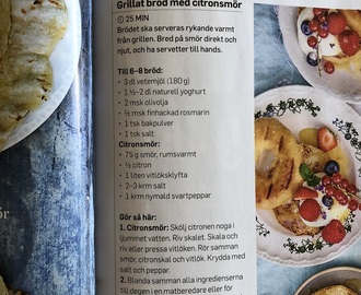 Grillat bröd med citronsmör