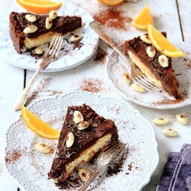 Cheesecake med choklad och apelsin