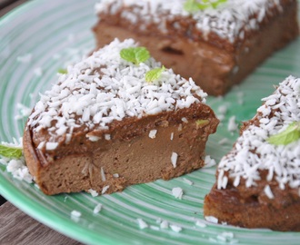 Kladdkaka med chokladkräm & kokosflingor