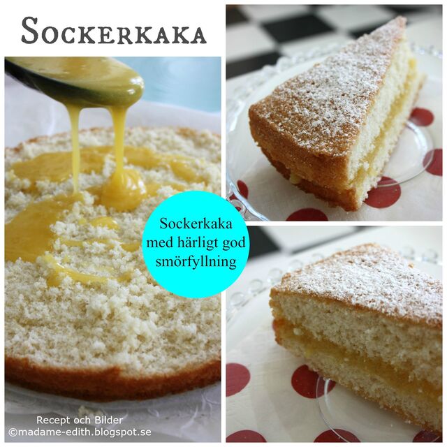 Sockerkaka med smörfyllning