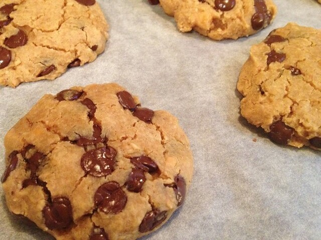 Peanut butter chocolate chip cookie