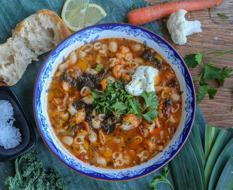 Vegansk Minestronesoppa