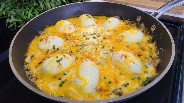 Nigdy nie jadłam tak pysznych jajek! Proste i łatwe śniadanie! ASMR