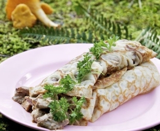 Kantarellcrêpes