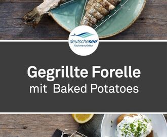 Gegrillte Forelle mit Baked Potatoes | Rezept | Forelle grillen, Fisch grillen rezepte, Fisch gegrillt