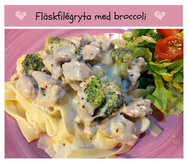 Fläskfilé gryta med broccoli