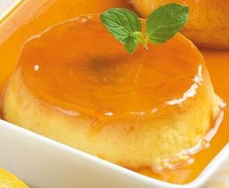 Crème caramel med citron och vanilj (brylépudding)