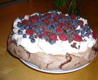 Pavlova med choklad