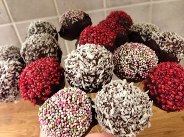 Cake pops med ballerina