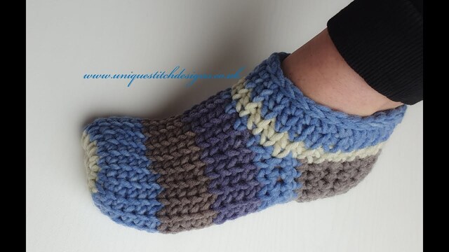 HOW TO CROCHET SLIPPERS /FAST AND EASY KNIT STITCH/UNISEX#crochetslippers#hačkovanie