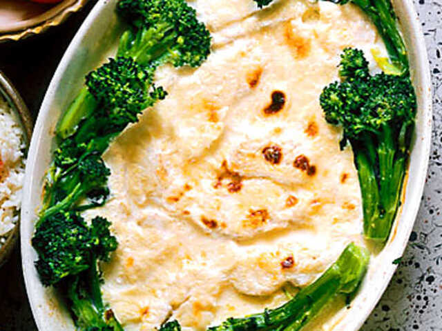 Gratinerad torsk med broccoli