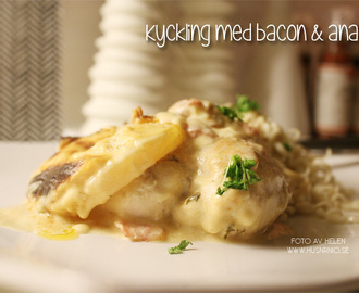 Kycklin med bacon & ananas