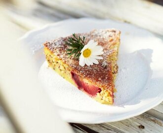 Clafoutis med plommon