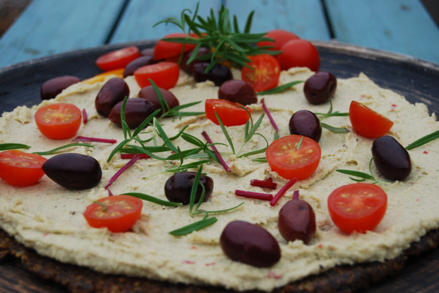 Raw Food pizza, 2-4 pers