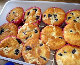 Leilas blåbärsmuffins med crumble