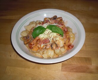 Recept: Tacopasta med bacon