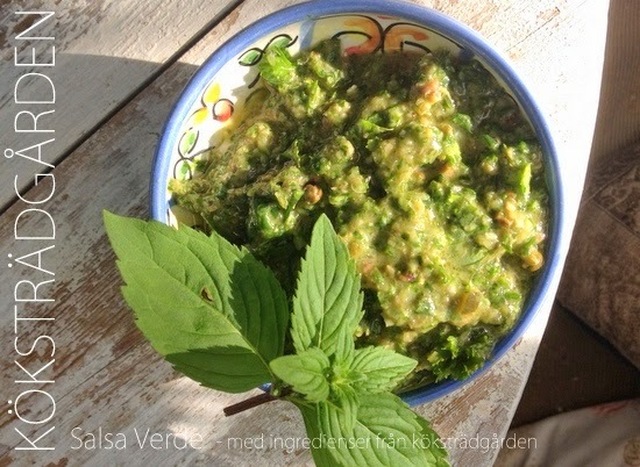 Salsa Verde - Ett recept med ingredienser från köksträdgården
