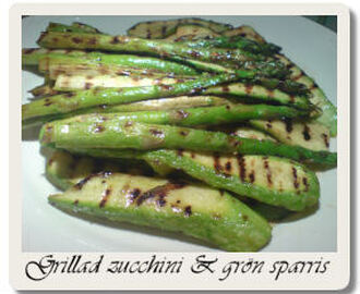 Grillad zucchini och sparris