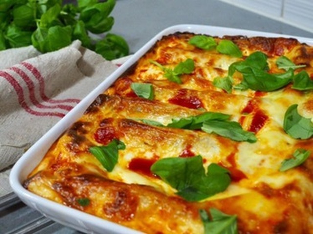 Cannelloni med köttfärs och zucchini