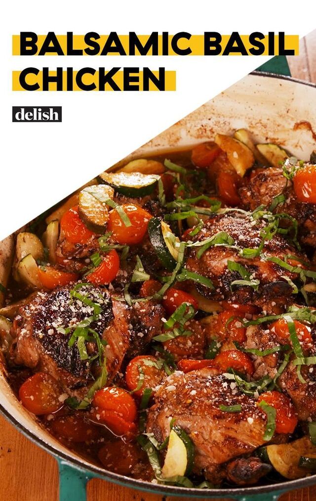 In A Dinner Rut? Make Balsamic Basil Chicken | Recipe | Chicken recipes, Basil chicken, Food