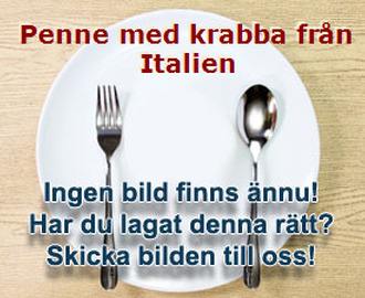 Penne med krabba från Italien