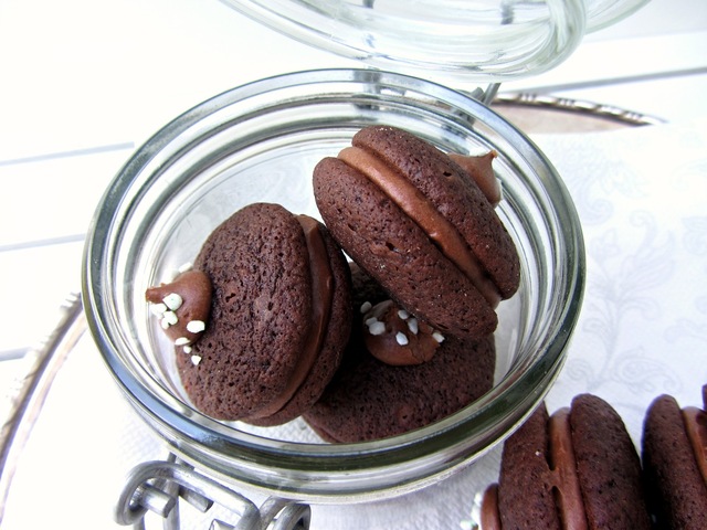 Mintchoklad whoopie pies