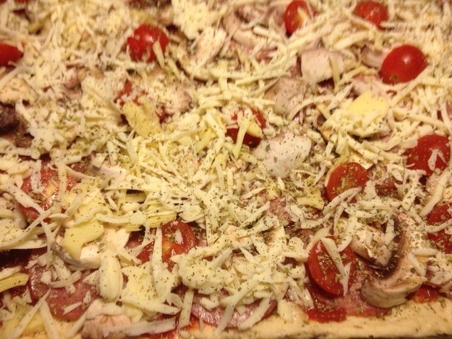 Hemgjord pizza
