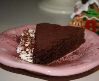 Kladdkaka med smak av årgångsglögg 2012