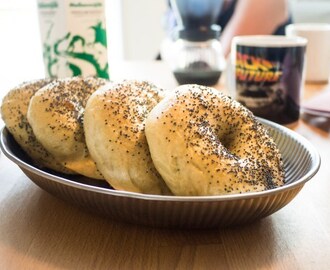 Nattjästa bagels till frukost!