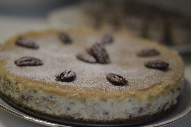 Pecancheesecake med kolatopping