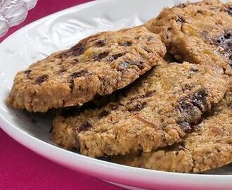 Cookies med choklad och tropical fruit