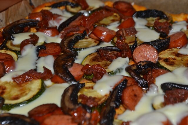 Pizza LCHF, igen! Denna gång med smaskig hemmagjord Bearnaisekräm :)