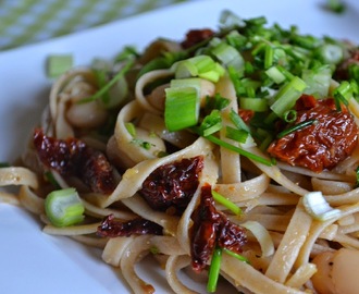 Sommarpasta med vita bönor