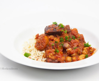 Chickpea-Vegetable Sauce with Curry