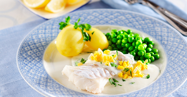 Snabbfixat – kokt torsk med ägg- och persiljesås – recept